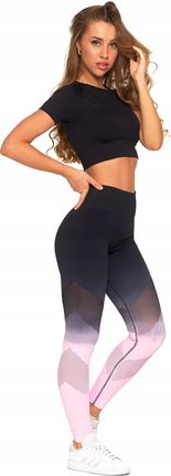 Legginsy Sportowe Damskie Wysoki Stan Push-Up Kryjące na Siłownię MORAJ L - zdjęcie 4