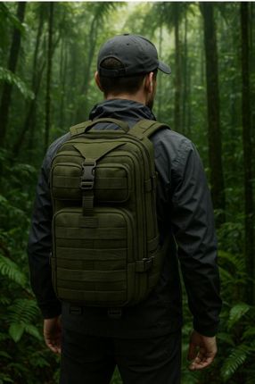Anytech Plecak Wojskowy Khaki Taktyczny Militarny Survival Zielony 28L - zdjęcie 2