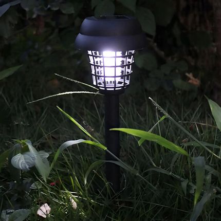 Solarne Lampy Ogrodowe Led Młotkowany Design Zimne Białe Światło & Uv 2Szt - zdjęcie 6