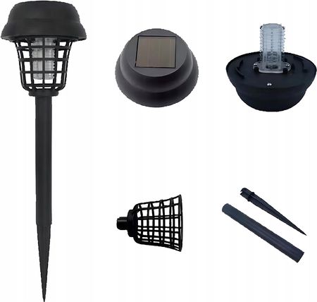 Solarne Lampy Ogrodowe Led Młotkowany Design Zimne Białe Światło & Uv 2Szt - zdjęcie 4