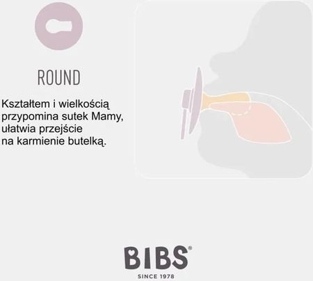 Bibs Colour Smoczek Uspokajający Kauczukowy Okrągły Rozmiar 2 Petrol Od 6 Miesiąca 1Szt. - zdjęcie 2