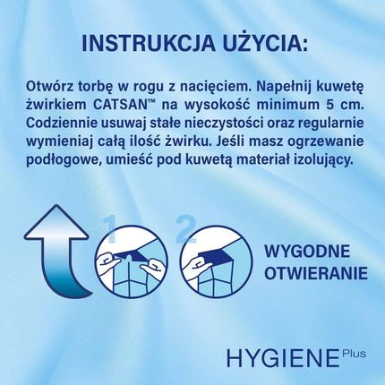 Catsan Hygiene Plus 6X10L Naturalny Żwirek Bentonitowy Niezbrylający Dla Kota - zdjęcie 3