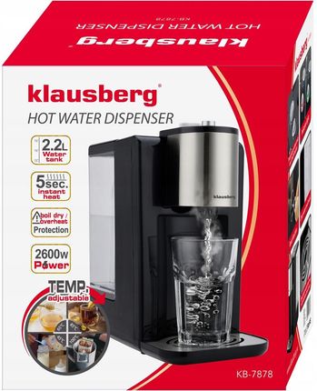 Klausberg Dyspenser Dozownik Gorącej Wody 2,2L Kb-7878 - zdjęcie 6