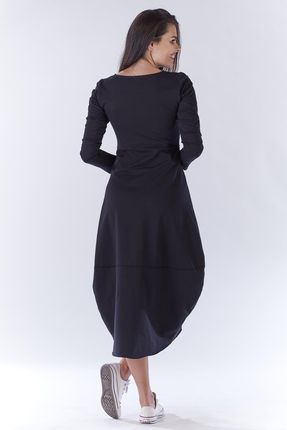 Codzienna Sukienka Czarny | WYGODNA Letnia Sukienka Czarny r.L/XL Wygodna - zdjęcie 2