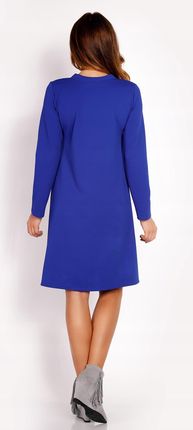 Modna Sukienka Niebieski | MUST HAVE Modna Sukienka Niebieski Na Codzień r. - zdjęcie 4