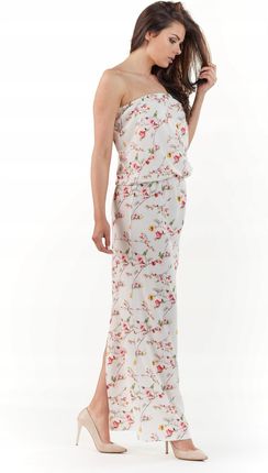 Praktyczna Sukienka Ecru | PREMIUM JAKOŚĆ Stylowy Sukienka Ecru r.L Trend - zdjęcie 3