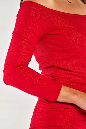 Letnia Sukienka Czerwony | WYGODNA Stylowy Sukienka Czerwony r.M Trend - zdjęcie 3