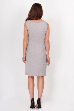 Modna Sukienka Szary | MUST HAVE Modna Sukienka Szary r.L Wygodna - zdjęcie 3