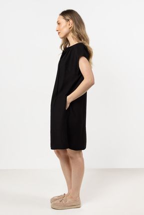 Letnia Sukienka Czarny | UNIWERSALNY STYL Stylowy Sukienka Czarny r.XL Tren - zdjęcie 3