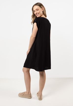 Letnia Sukienka Czarny | UNIWERSALNY STYL Stylowy Sukienka Czarny r.XL Tren - zdjęcie 2