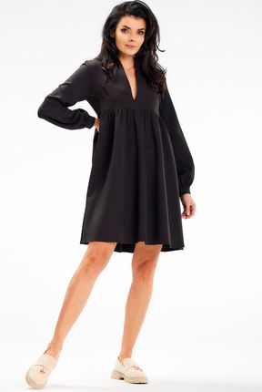 Codzienna Sukienka Czarny | MUST HAVE Stylowy Sukienka Czarny r.M Trend - zdjęcie 5