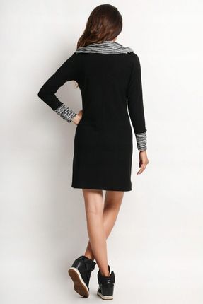 Stylowa Sukienka Czarny | MUST HAVE Uniwersalna Sukienka Czarny r.XL Wygodn - zdjęcie 4