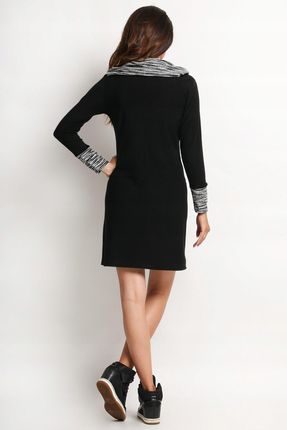 Stylowa Sukienka Czarny | MUST HAVE Uniwersalna Sukienka Czarny r.XL Wygodn - zdjęcie 3