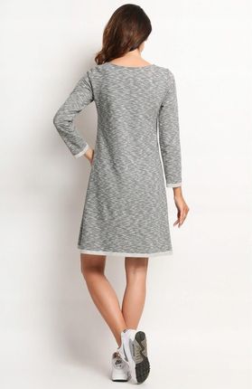Modna Sukienka Szary | MUST HAVE Casualowa Sukienka Szary Na Codzień r.XL - zdjęcie 4