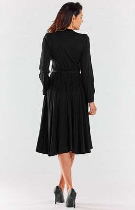 Uniwersalna Sukienka Czarny | MUST HAVE Codzienna Sukienka Czarny Na Codzie - zdjęcie 6