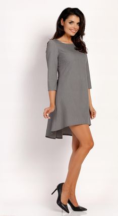Stylowa Sukienka Szary | MUST HAVE Casualowa Sukienka Szary Na Codzień r.L - zdjęcie 4