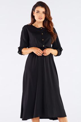 Stylowa Sukienka Czarny | PREMIUM JAKOŚĆ Stylowy Sukienka Czarny r.L Trend - zdjęcie 5