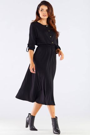 Stylowa Sukienka Czarny | PREMIUM JAKOŚĆ Stylowy Sukienka Czarny r.L Trend - zdjęcie 3