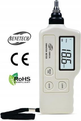 Benetech Wibrometr Cyfrowy Przenośny Miernik Wibracji Czujnik Drgań Maszyn Dróg Lcd (GM63A) - zdjęcie 4
