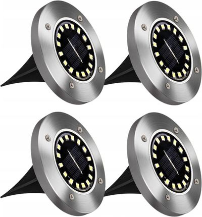 Solarna Lampa Ogrodowa Led Wbijana W Ziemię - Mocna, 16 Led zimna biel 12sz - zdjęcie 4
