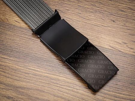 Gracio Męski Parciany Szary Pasek Metalowa Klamra 85Cm - zdjęcie 4