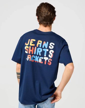 WRANGLER BIG GRAPHIC TEE NAVY 112362808 - zdjęcie 2