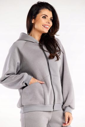 Modna Bluza Szary | WYGODNA Nowa Bluza Szary r.L/XL Wygodna - zdjęcie 2