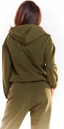 Praktyczna Bluza Khaki | HIT SEZONU Nowoczesna Bluza Khaki r.XL Wygodna - zdjęcie 3