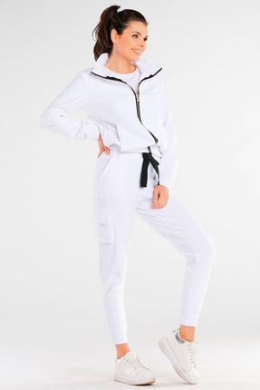 Nowa Bluza Biały | TREND Uniwersalna Bluza Biały r.L/XL Wygodna - zdjęcie 4