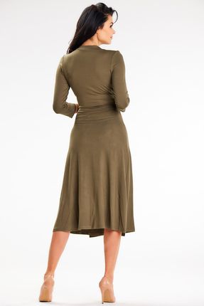 Codzienna Sukienka Khaki | PREMIUM JAKOŚĆ Stylowy Sukienka Khaki r.XL Trend - zdjęcie 6