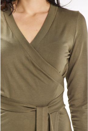 Codzienna Sukienka Khaki | PREMIUM JAKOŚĆ Stylowy Sukienka Khaki r.XL Trend - zdjęcie 5