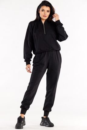 Praktyczna Bluza Czarny | MUST HAVE Modna Bluza Czarny r.S/M Wygodna - zdjęcie 6