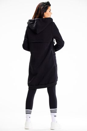 Casualowa Bluza Czarny | IDEALNA NA CO DZIEŃ Nowoczesna Bluza Czarny r.L/XL - zdjęcie 5