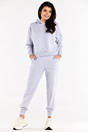 Modna Bluza Szary | HIT SEZONU Stylowa Bluza Szary r.S/M Wygodna - zdjęcie 2