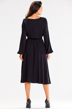 Codzienna Sukienka Czarny | UNIWERSALNY STYL Casualowa Sukienka Czarny r.L - zdjęcie 2