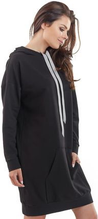 Modna Bluza Czarny | IDEALNA NA CO DZIEŃ Stylowy Bluza Czarny ONE SIZE Tren - zdjęcie 3