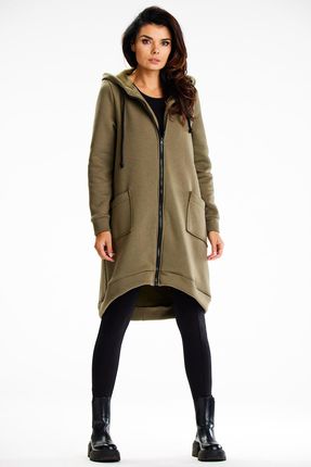 Nowoczesna Bluza Khaki | HIT SEZONU Stylowy Bluza Khaki r.S/M Trend - zdjęcie 6