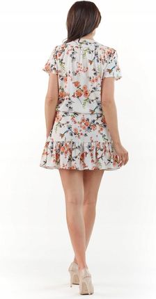 Letnia Sukienka Ecru | WYGODNA Casualowa Sukienka Ecru Na Codzień r.L/XL - zdjęcie 5