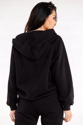 Stylowa Bluza Czarny | NOWOŚĆ 2025 Modna Bluza Czarny Na Codzień r.S/M - zdjęcie 4