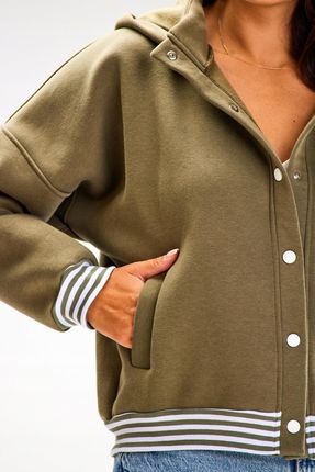Modna Bluza Khaki | DOBRA JAKOŚĆ Modna Bluza Khaki Na Codzień r.L/XL - zdjęcie 2