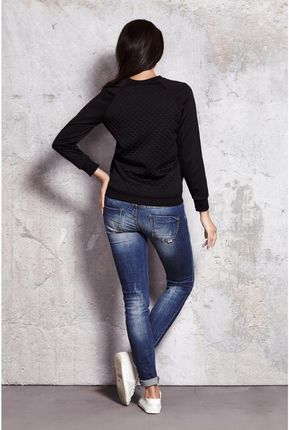 Uniwersalna Bluza Czarny | MUST HAVE Casualowa Bluza Czarny r.L Wygodna - zdjęcie 2