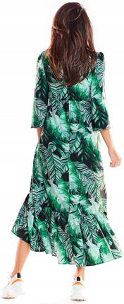 Casualowa Sukienka Zielony | HIT SEZONU Stylowy Sukienka Zielony r.XL Trend - zdjęcie 4