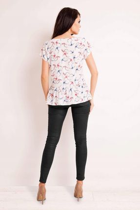 Casualowa Bluzka Ecru | UNIWERSALNY STYL Wygodna Bluzka Ecru r.M Wygodna - zdjęcie 4