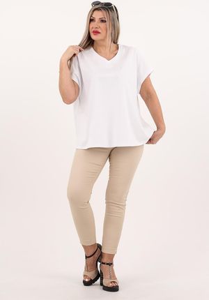 Bluzka Bawełniana Luźna Oversize Duże Rozmiary Koszulka T-shirt Na Lato - zdjęcie 2