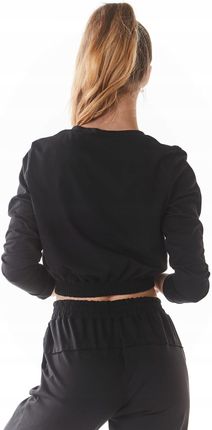 Nowoczesna Bluzka Czarny | TREND Wygodna Bluzka Czarny Na Codzień r.XL - zdjęcie 4