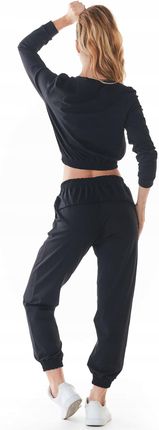 Nowoczesna Bluzka Czarny | TREND Wygodna Bluzka Czarny Na Codzień r.XL - zdjęcie 2