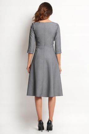 Codzienna Sukienka Szary | MUST HAVE Stylowa Sukienka Szary Na Codzień r.XL - zdjęcie 3