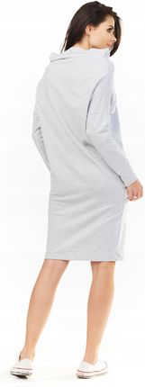 Casualowa Sukienka Szary | MODNY KRÓJ 2025 Casualowa Sukienka Szary r.S/M W - zdjęcie 2