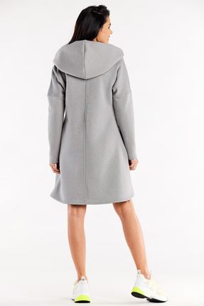 Casualowa Sukienka Szary | UNIWERSALNY STYL Letnia Sukienka Szary r.S/M Wyg - zdjęcie 5