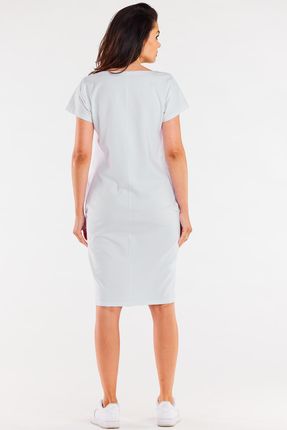 Casualowa Sukienka Biały | UNIWERSALNY STYL Stylowa Sukienka Biały Na Codzi - zdjęcie 4
